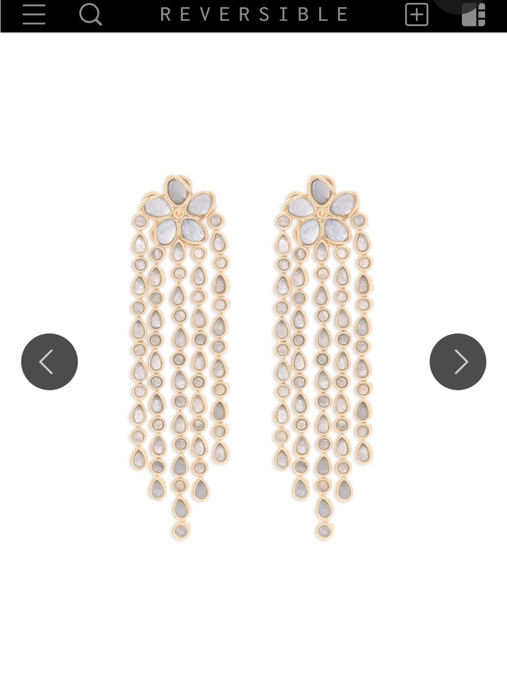 Zimmermann Gold and White Teardrop Fringe Earrings